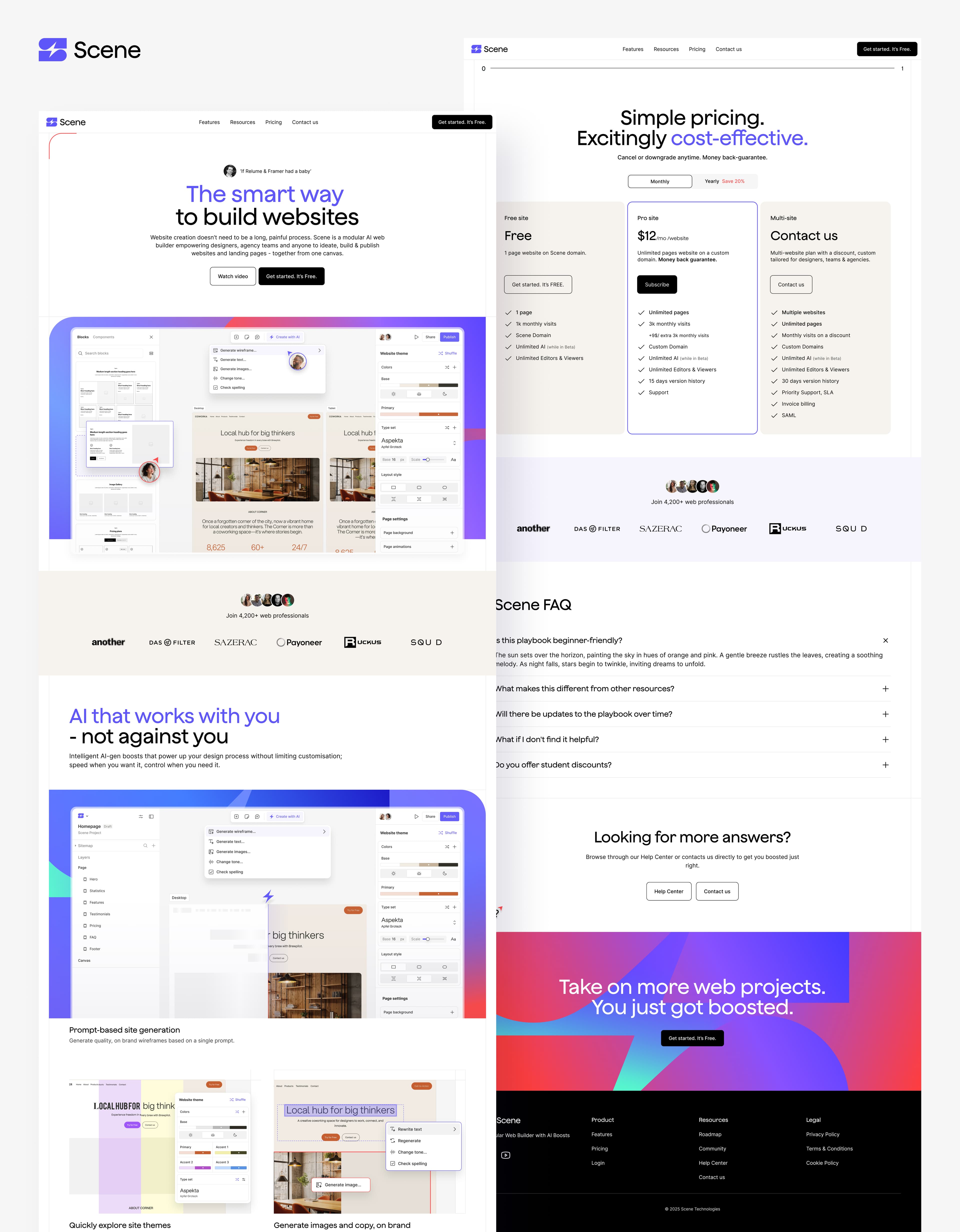 Updated landing page and brand